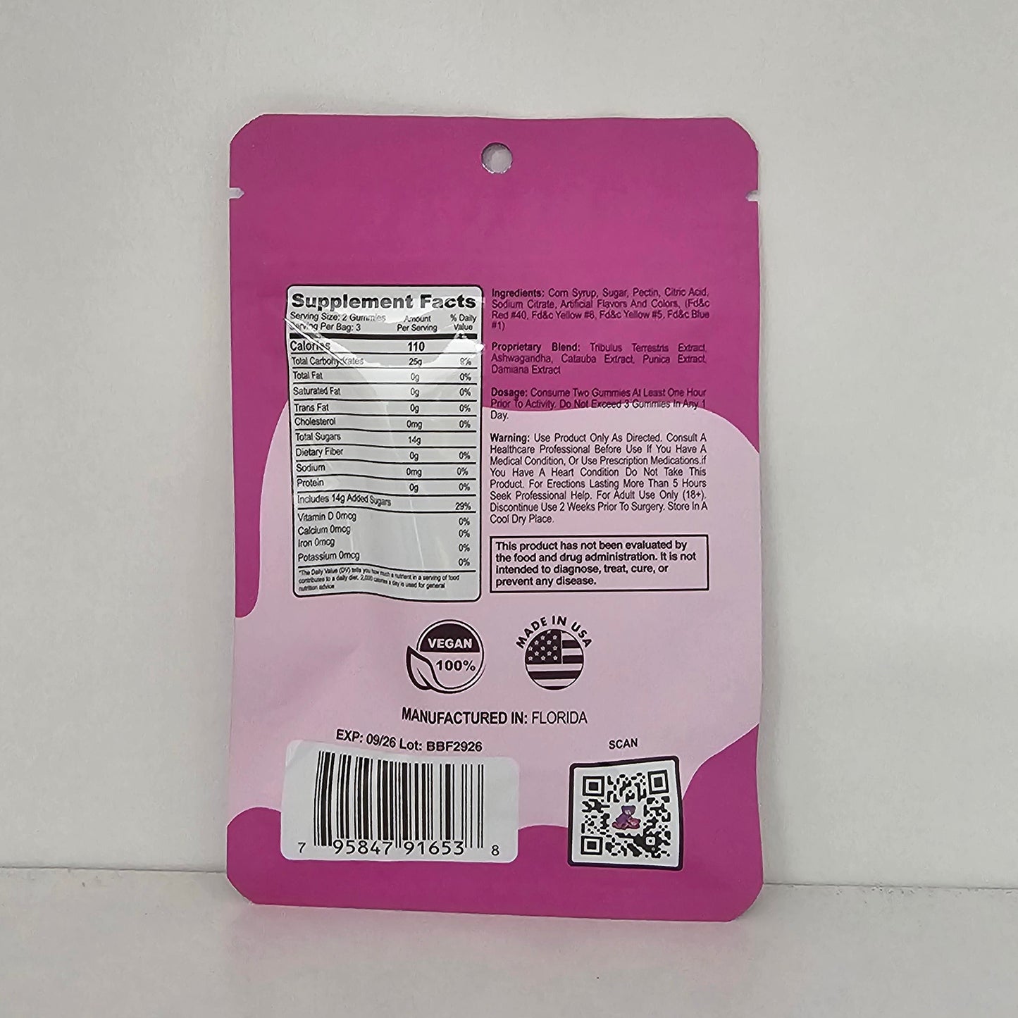 Bliss Bears Female Enhancement Gummies 3 Doses Per Pack