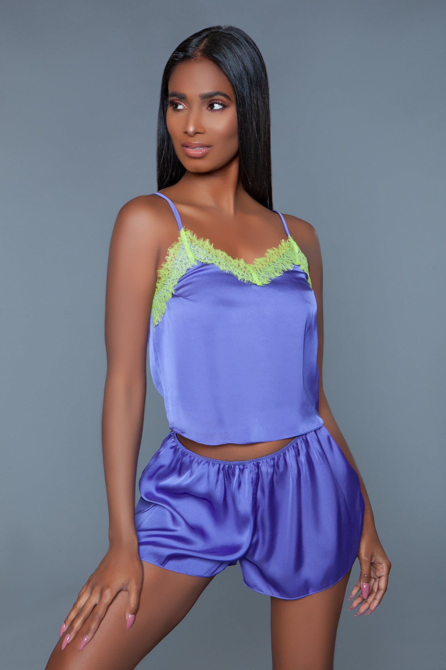 Be Wicked Callie Satin Cami Top & Shorts Set - Asst. Sizes Available - CLEARANCE