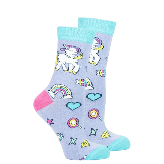 Socks N Socks Women's Unicorn Crew Socks
