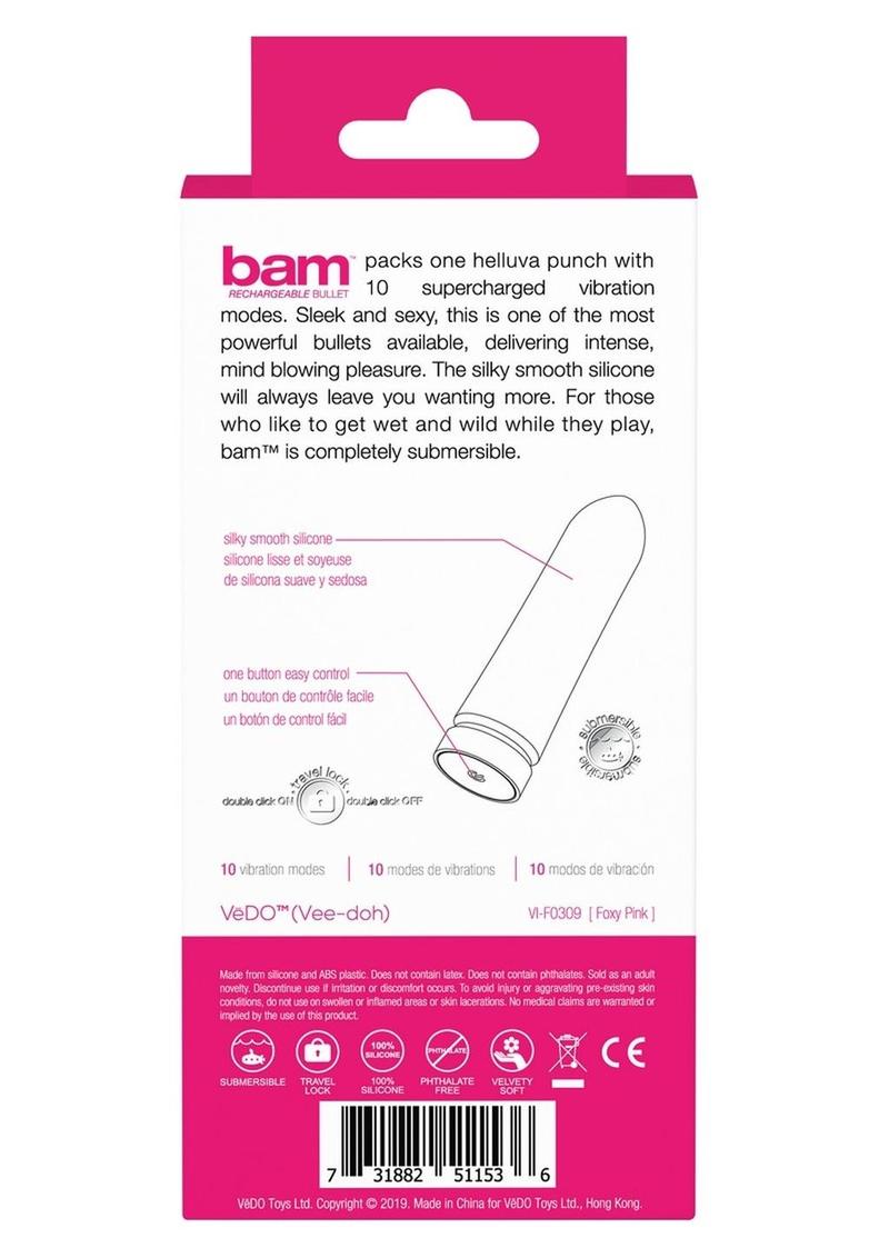 VeDO Bam Rechargeable Bullet - Pick Your Color