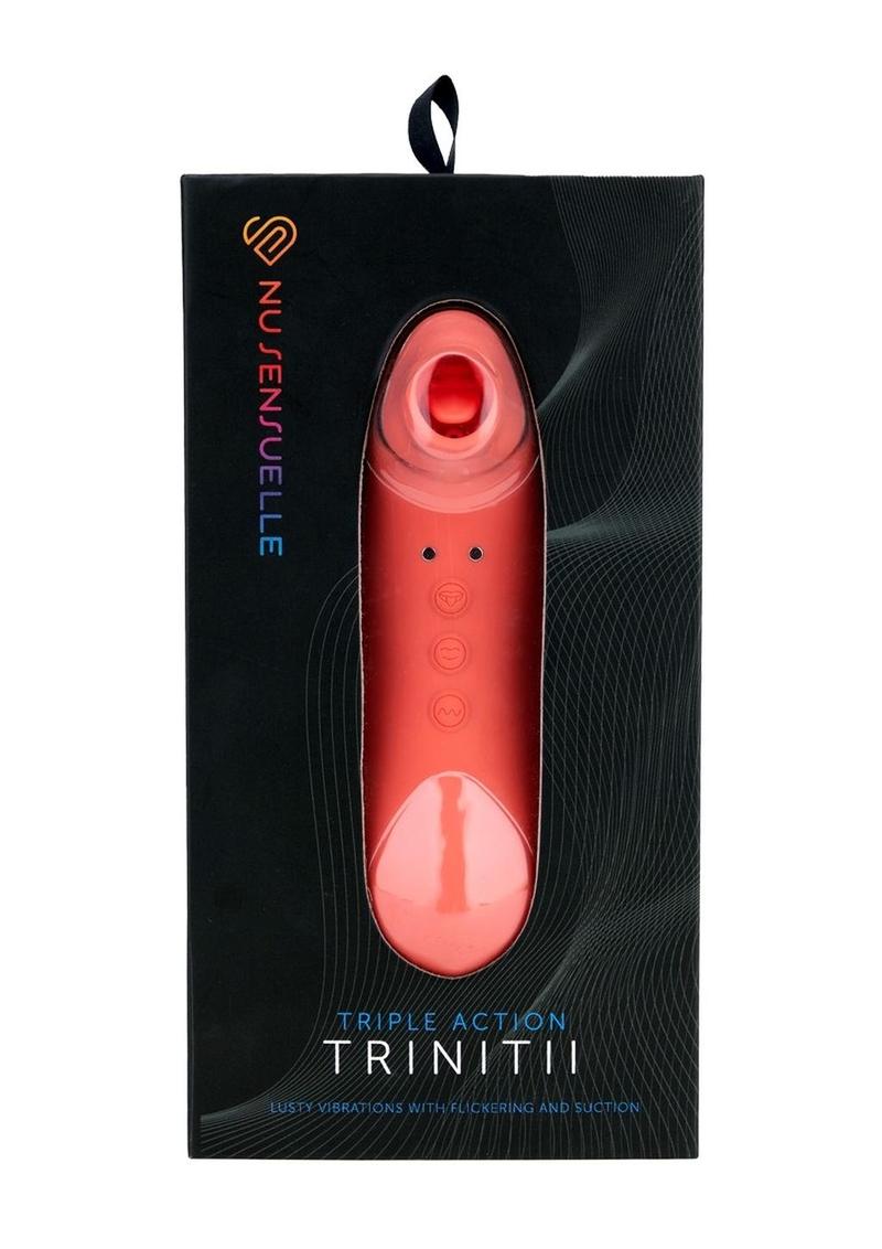 Nu Sensuelle Trinitii Triple Action Suction Flickering Tongue 18k - Pick Your Color
