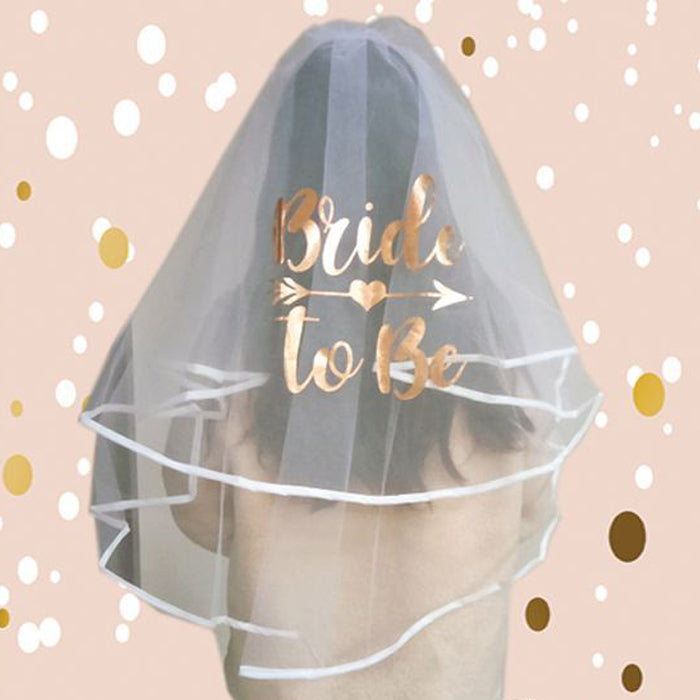 Bride To Be Luxury Veil Rose Gold