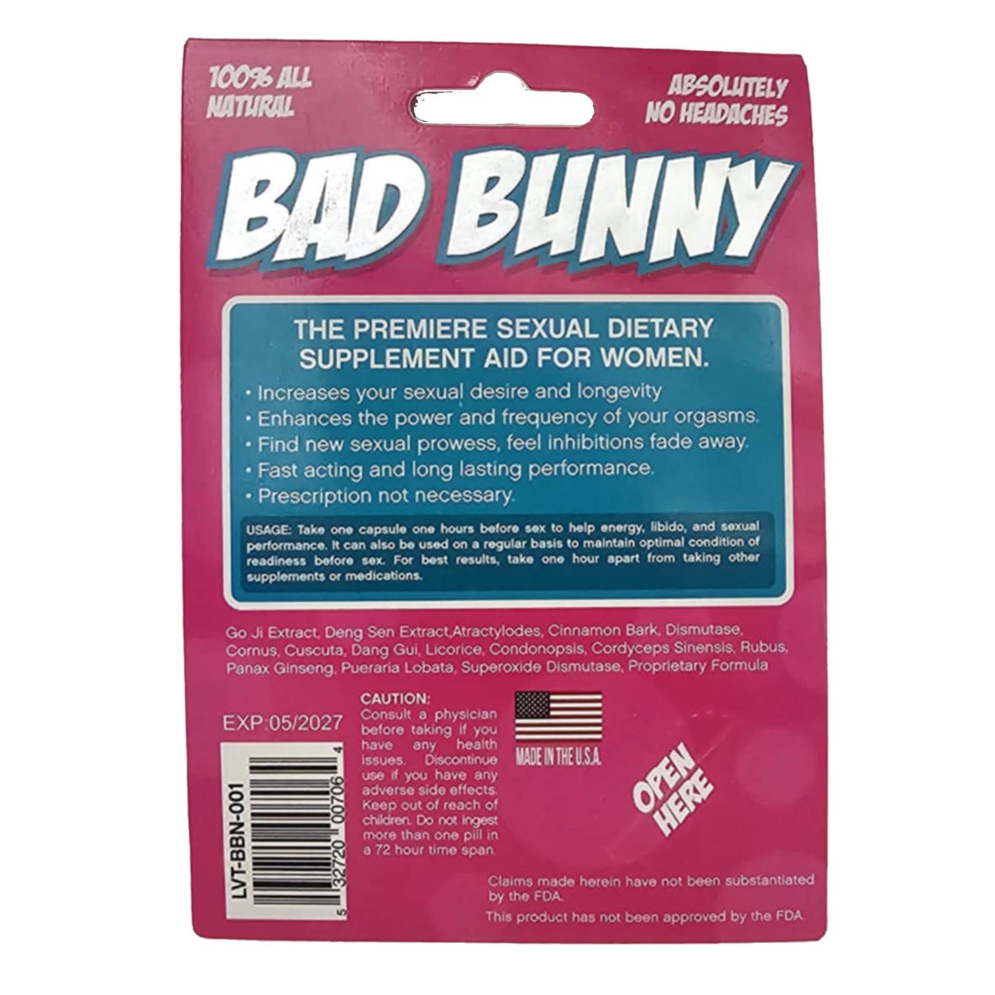 Her Bad Bunny Pink Cap