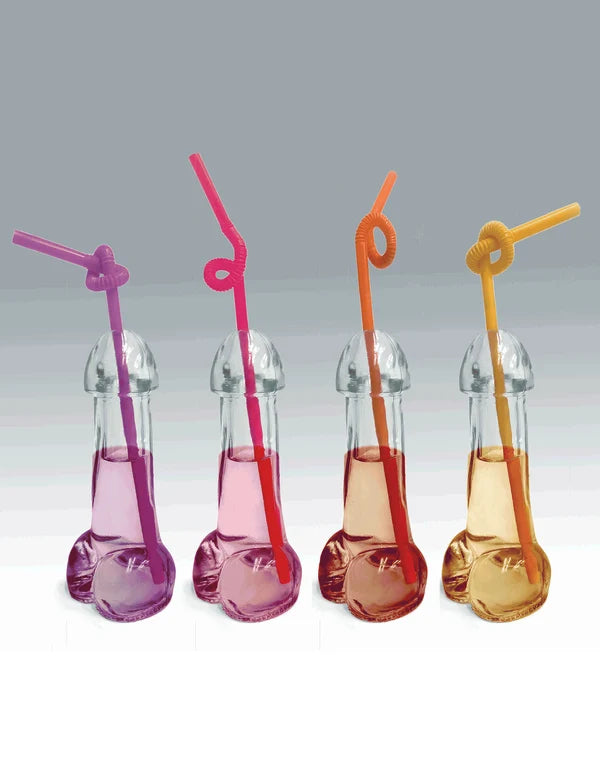 Glitterati Penis Drinking Glass 6oz (4 Pack)