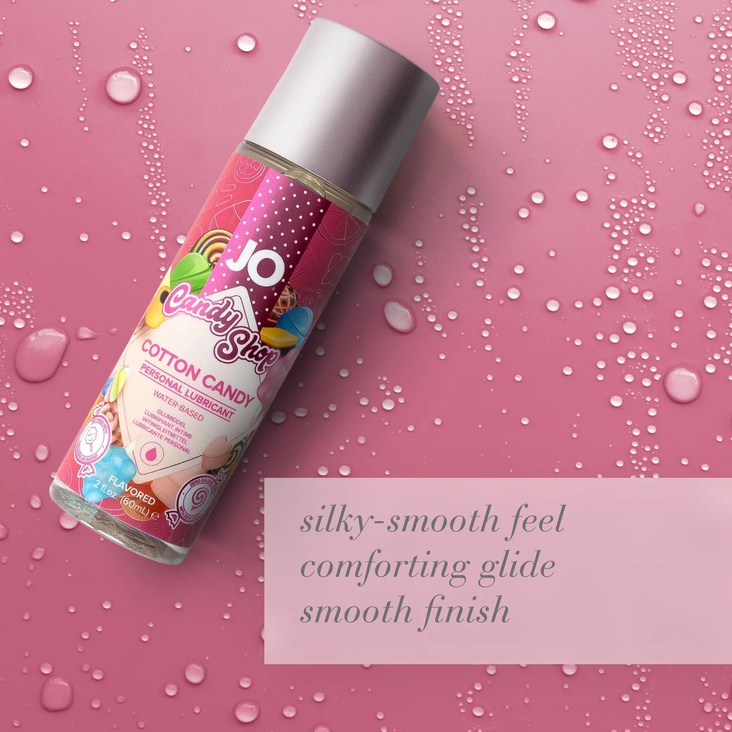 JO H2O Candy Shop Water-Based Flavored Lubricant Cotton Candy 2floz