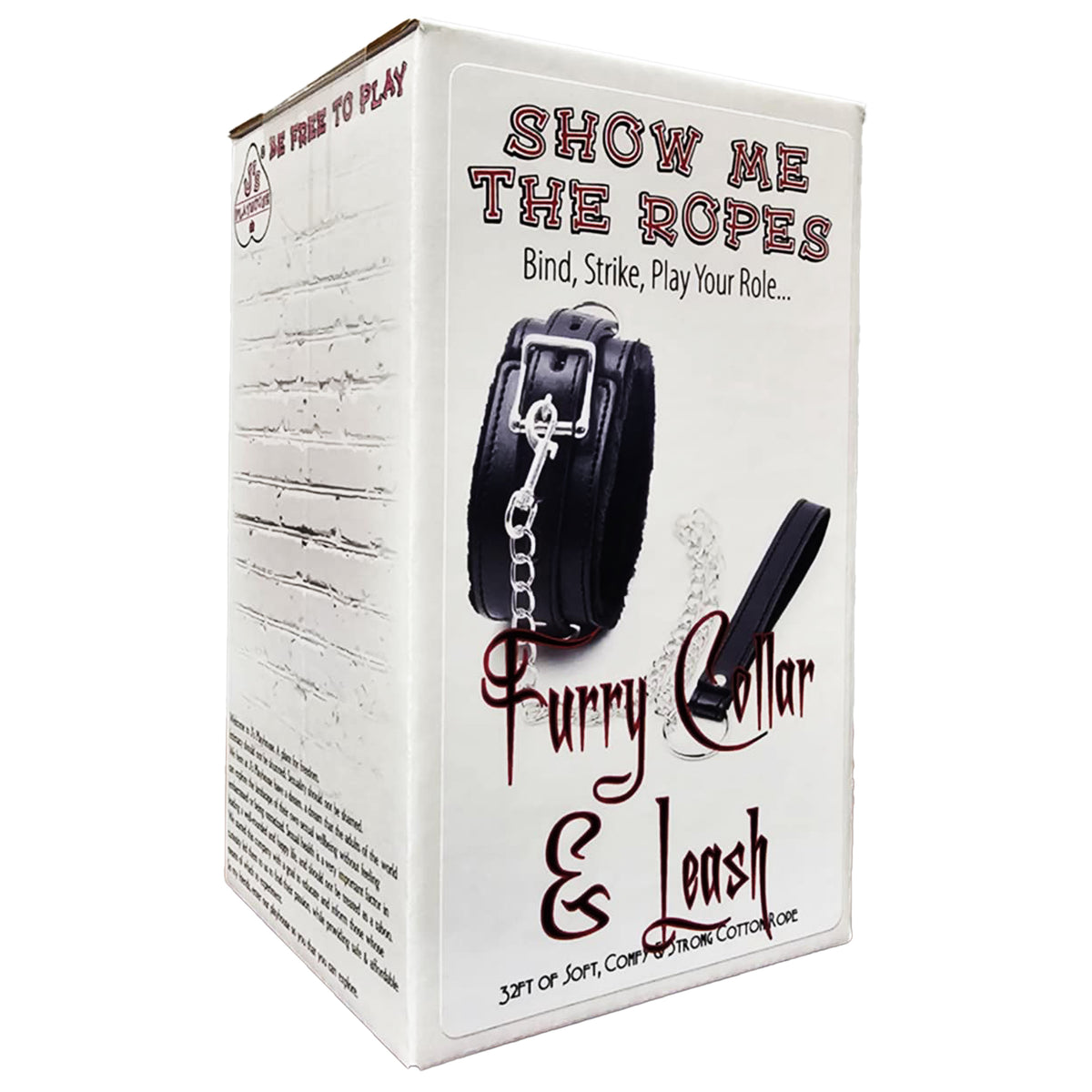 Show Me The Ropes Fur Lined Collar & Leash - Black
