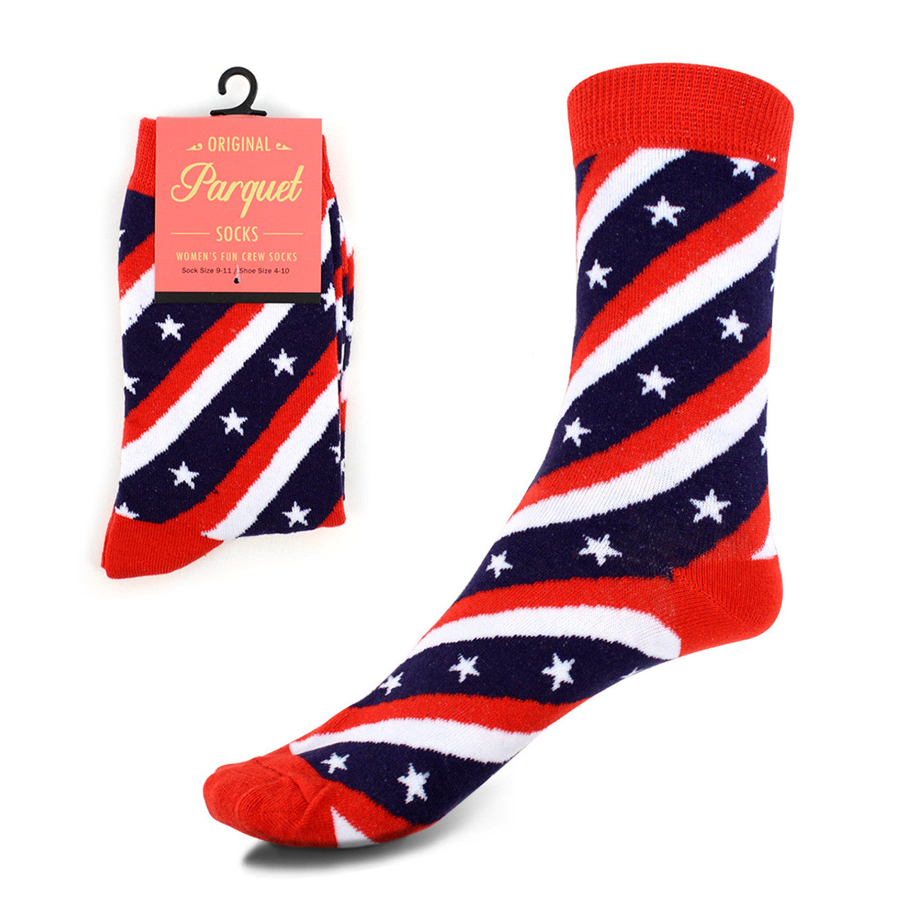 Parquet Women's American Flag Novelty Socks