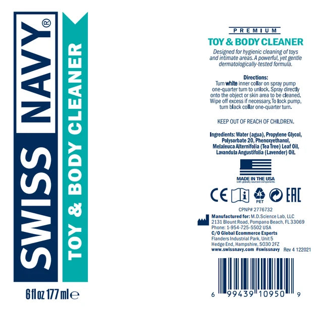 Swiss Navy Foaming Toy & Body Cleaner 7floz