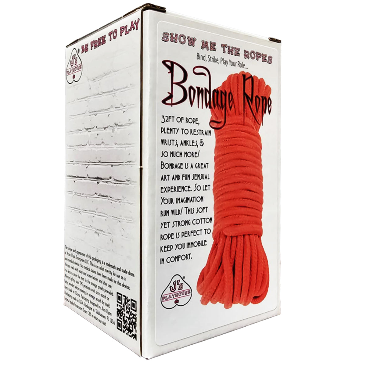 Show Me The Ropes Cotton Bondage Rope 32ft/10m - Pick Your Color