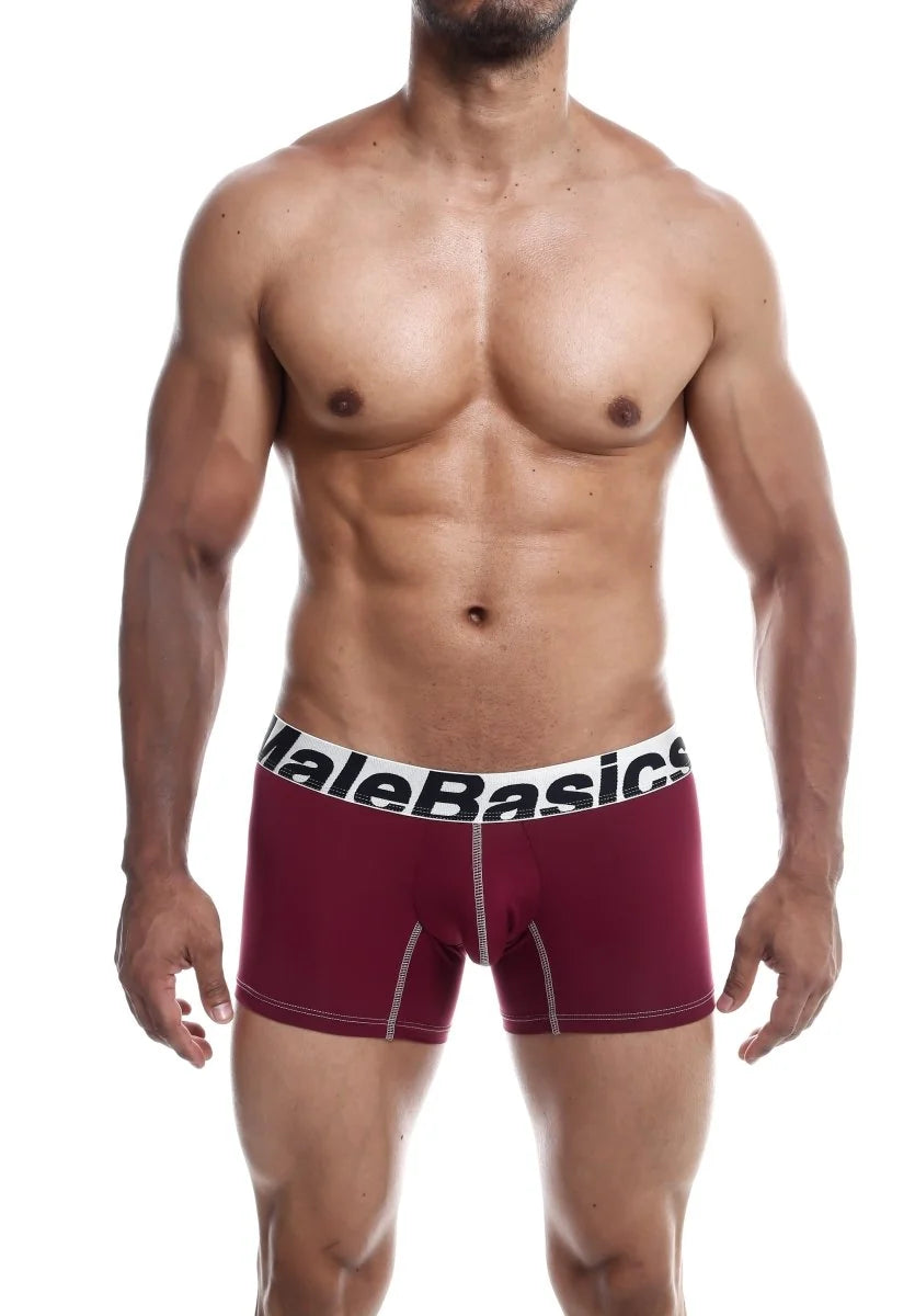 MaleBasics Performance Boxer - Burgundy