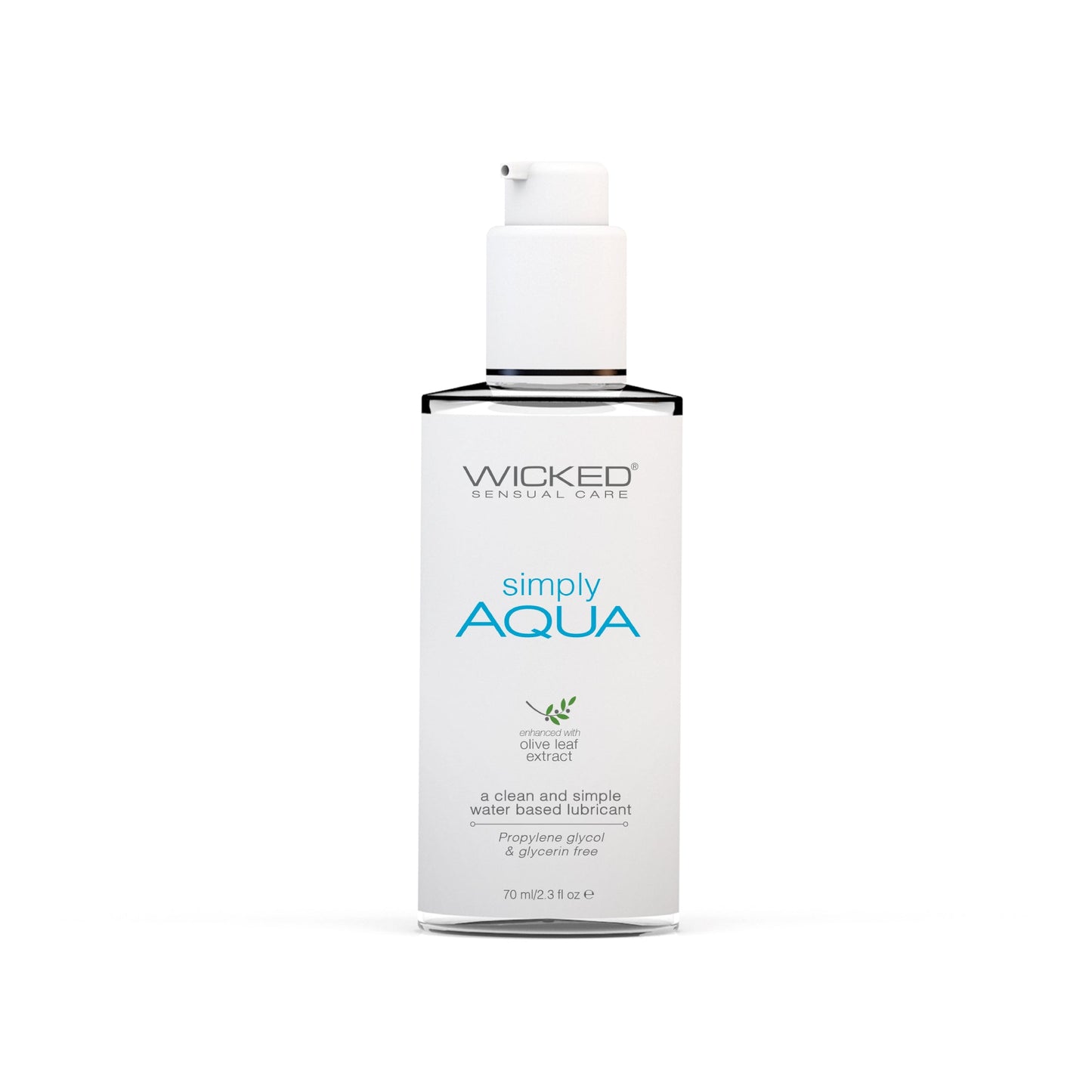 Wicked Sensual Care Simply Aqua Water-Based Lubricant - Asst. Sizes Available