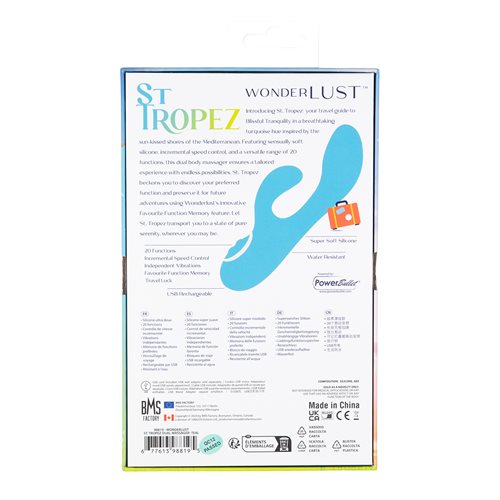BMS Factory Wonderlust St Tropez Rechargeable Silicone Rabbit Vibrator