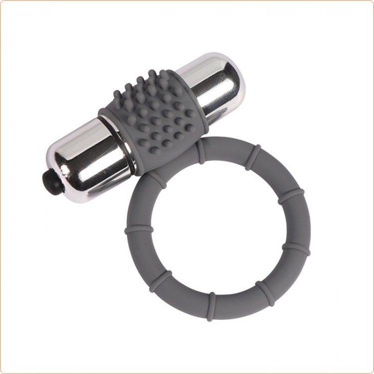 J's Playhosue® Playhouse Rings Stay Slate Vibrating Silicone Ring