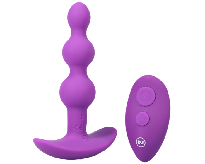 Doc Johnson A-Play Beaded Vibe Silicone Anal Bead Plug - Pick your Color