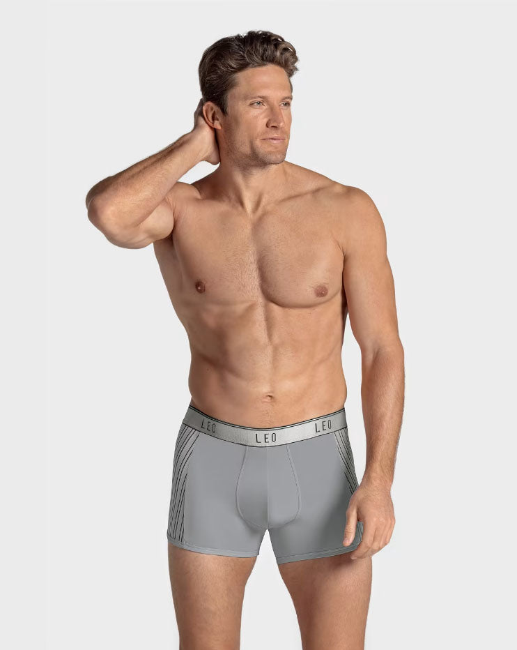 Leonisa Leo Perfect Fit Technology Boxer Brief - Light Grey