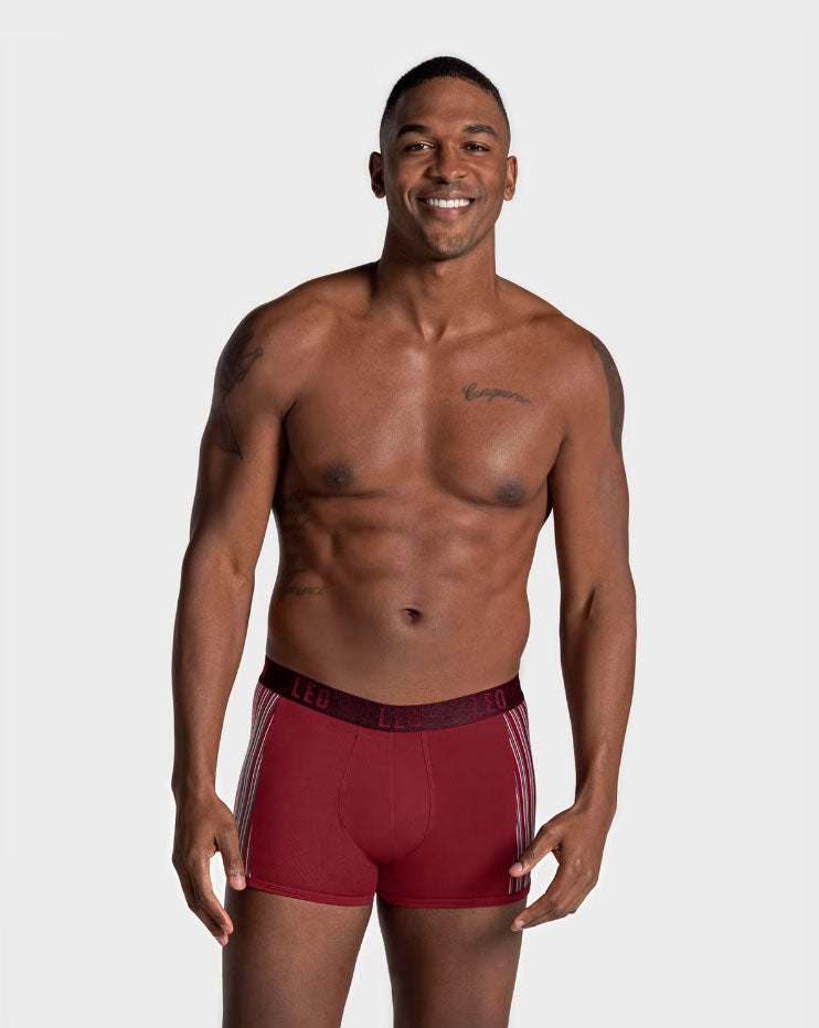 Leonisa Leo Perfect Fit Technology Boxer Brief - Wine