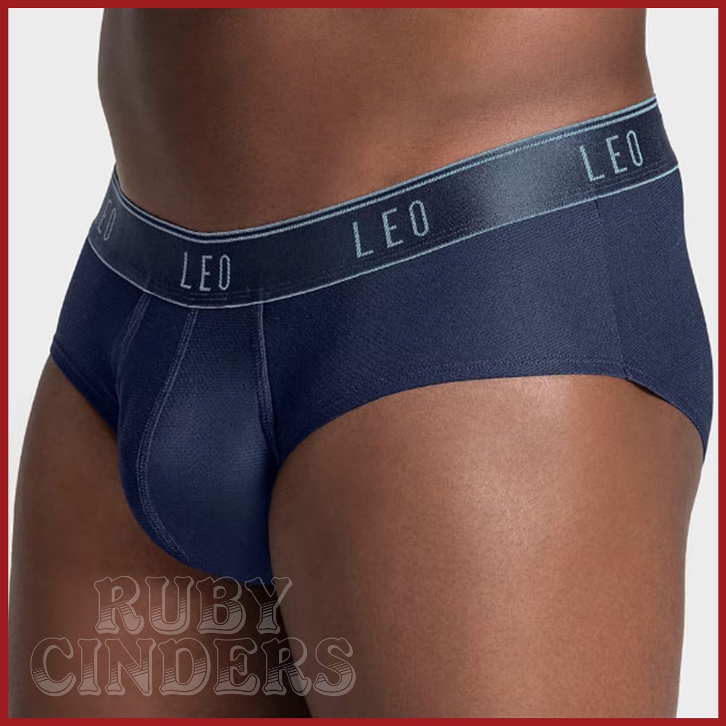 Leonisa Leo Ultra-Light Brief with Ergonomic Pouch - Dark Blue