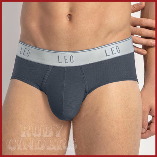 Leonisa Leo Ultra-Light Brief with Ergonomic Pouch - Dark Grey