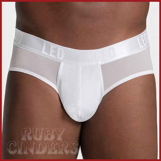 Leonisa Leo Ultra-Light Brief with Ergonomic Pouch - White