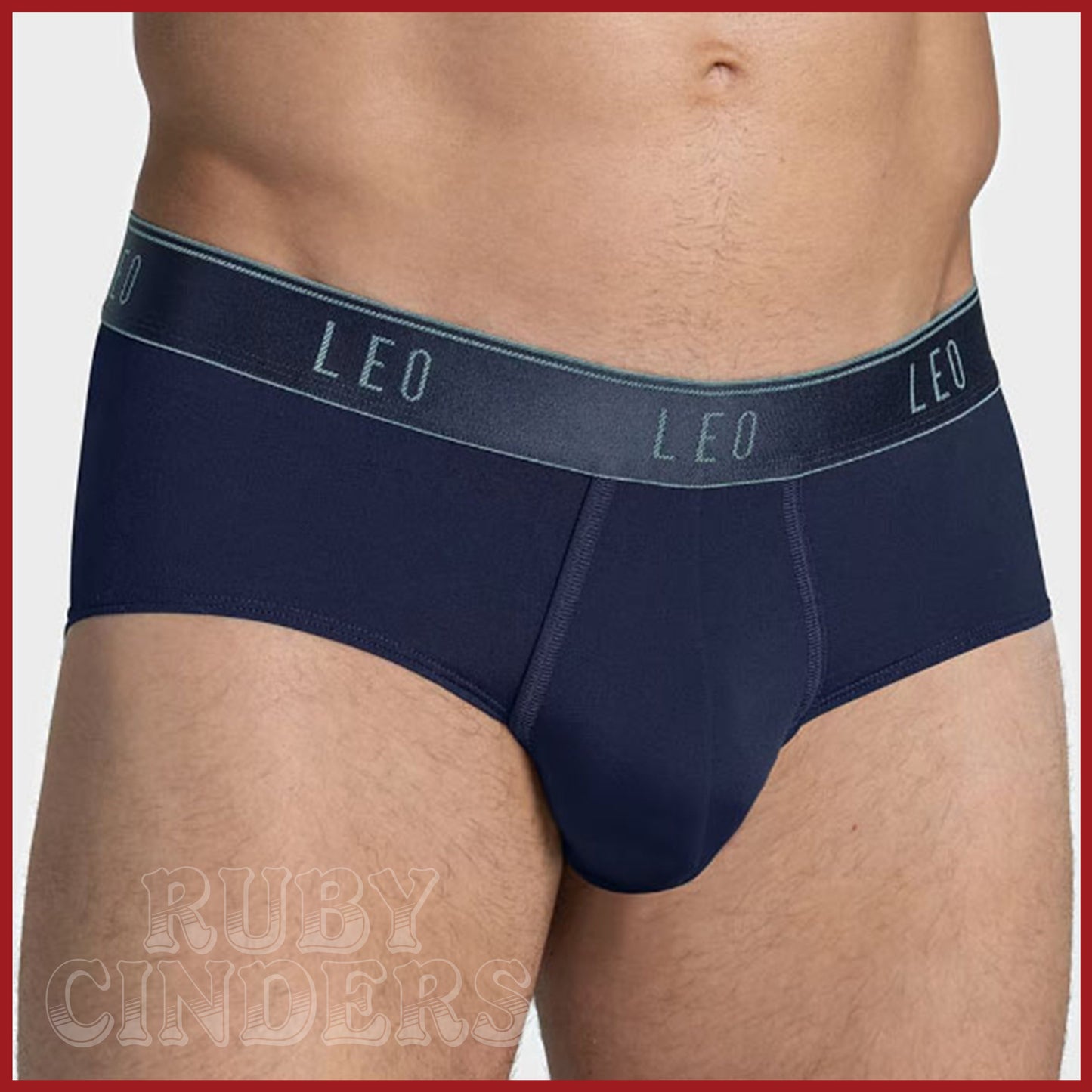 Leonisa Leo Microfiber Brief with Ergonomic Pouch - Dark Blue