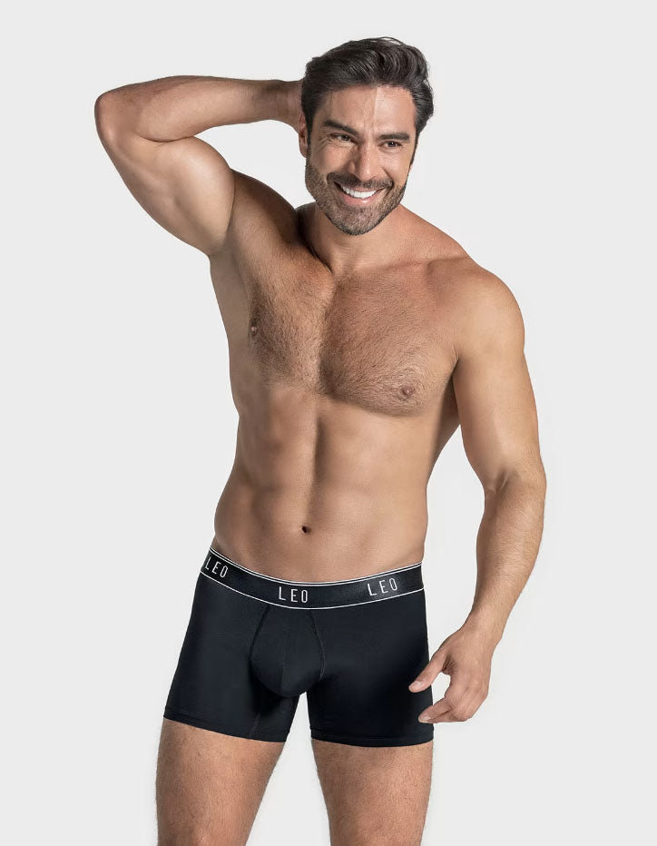 Leonisa Leo Microfiber Trunk with Ergonomic Pouch - Black