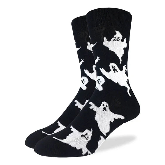 Good Luck Sock Men's Crew Socks - Ghosts