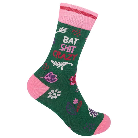 Funatic Bat Shit Crazy Socks - Unisex One Size