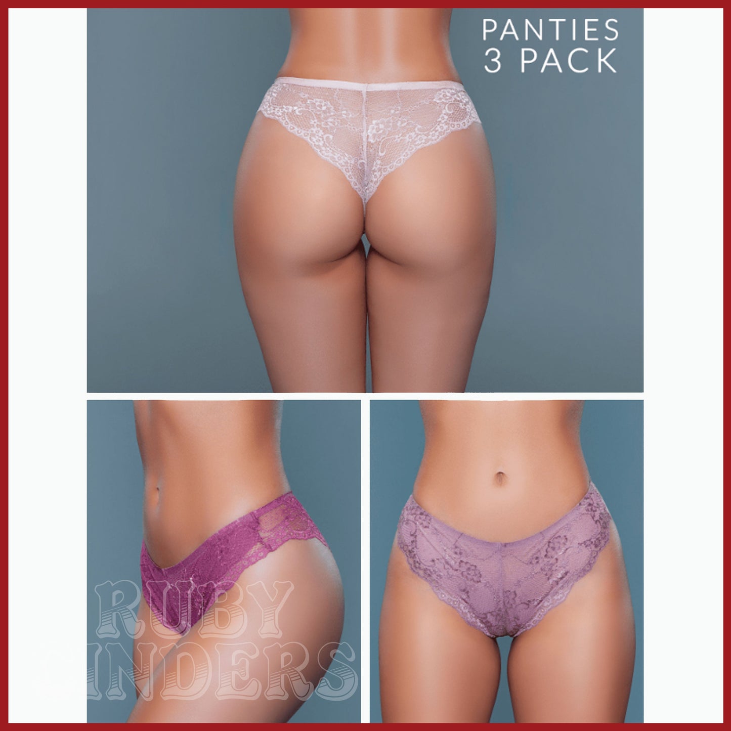 Be Wicked Hadlee Tanga 3-Pack - Asst. Sizes Available - CLEARANCE