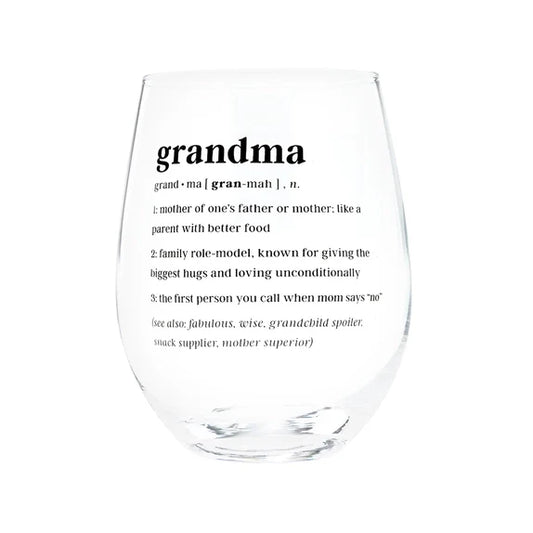 Grandma Definition Wine Glass