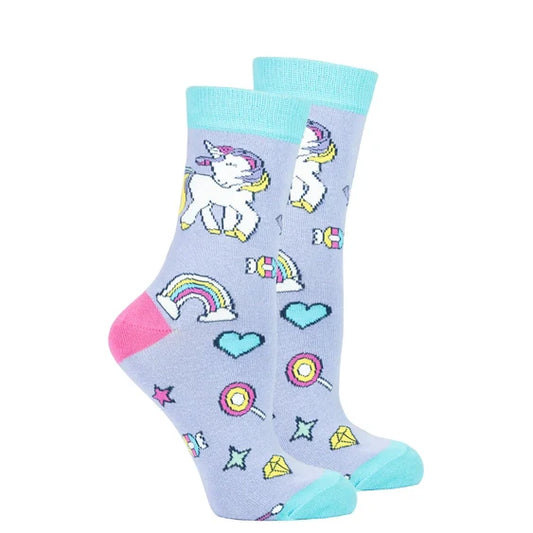 Socks N Socks Women's Unicorn Crew Socks