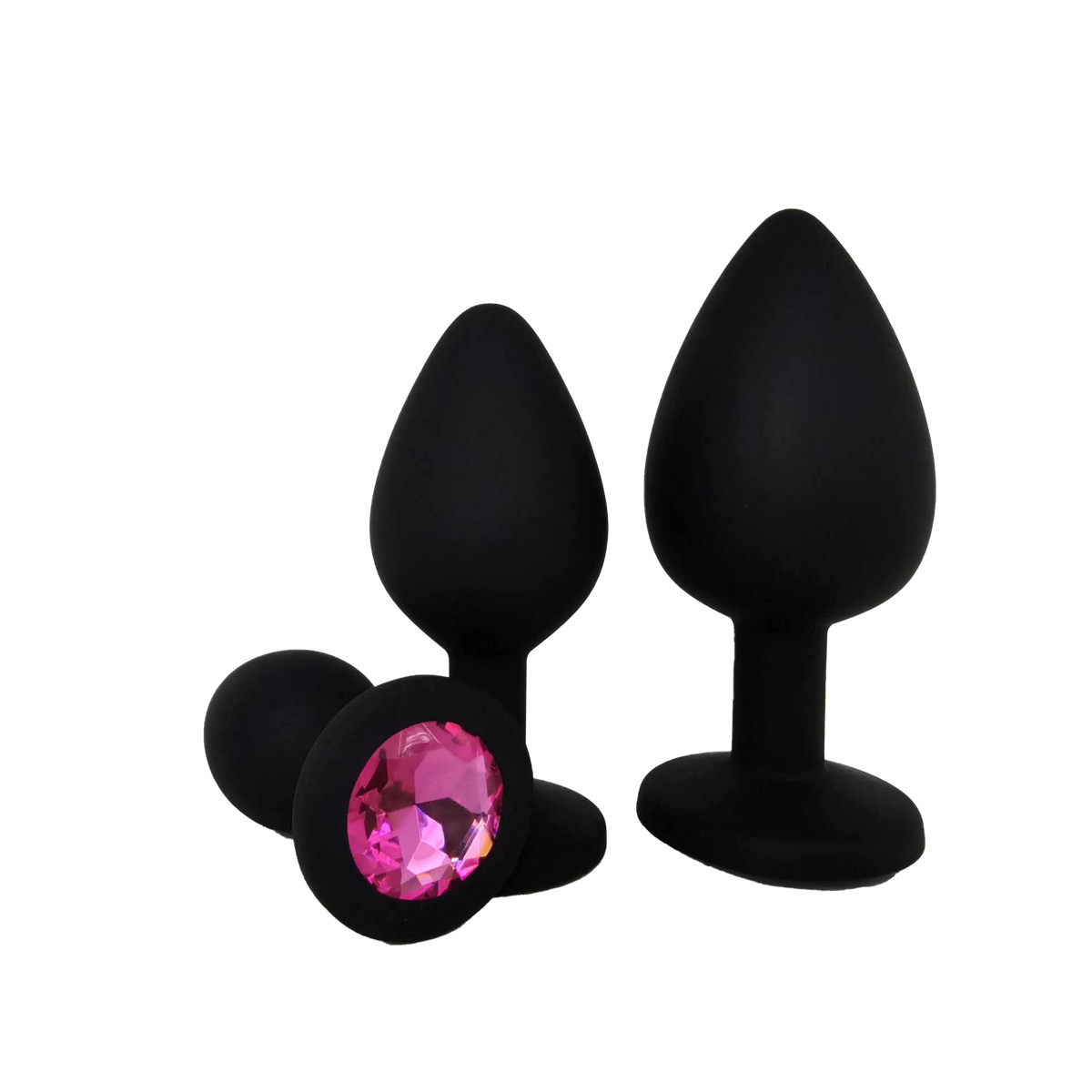 Maison Derriere Booty Jewels Jeweled Butt Plug Set - Hot Pink