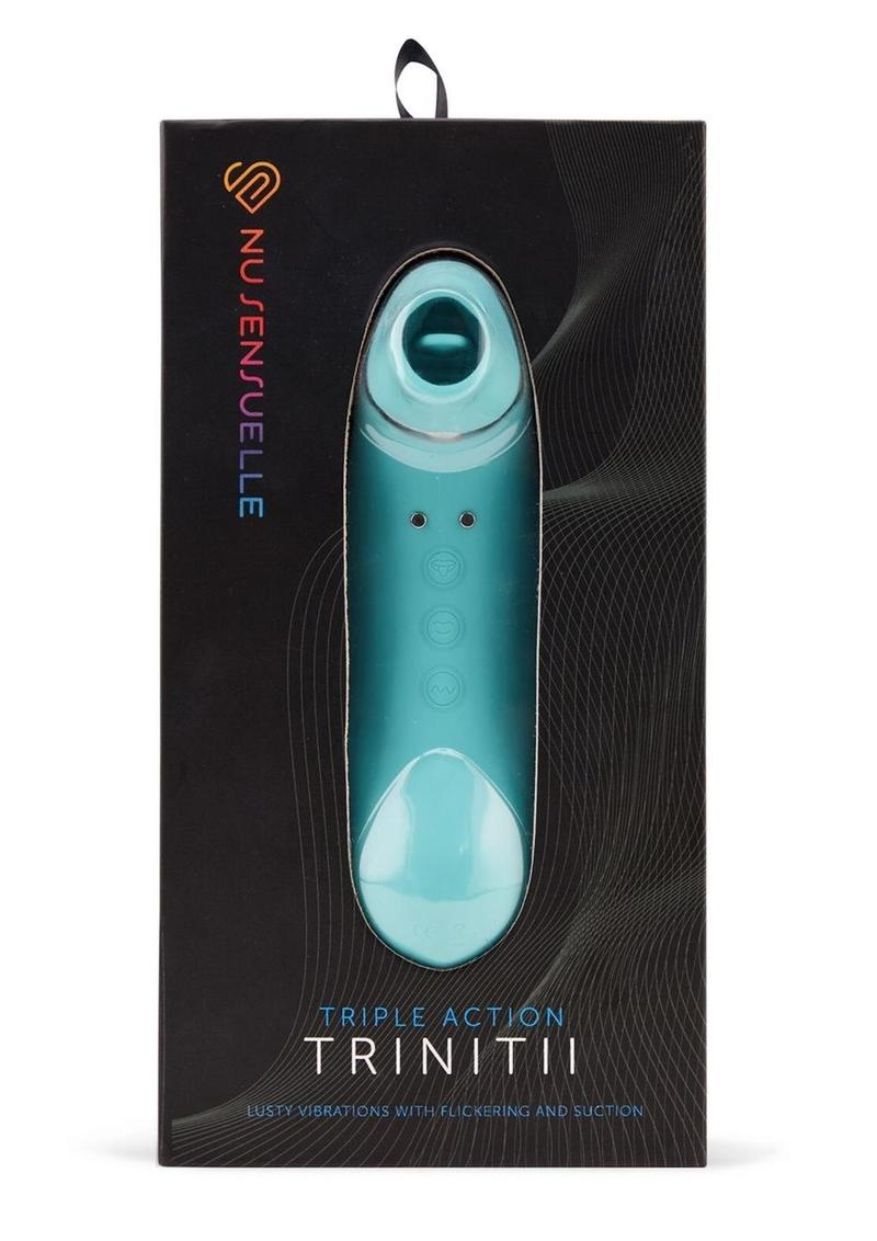Nu Sensuelle Trinitii Triple Action Suction Flickering Tongue 18k - Pick Your Color