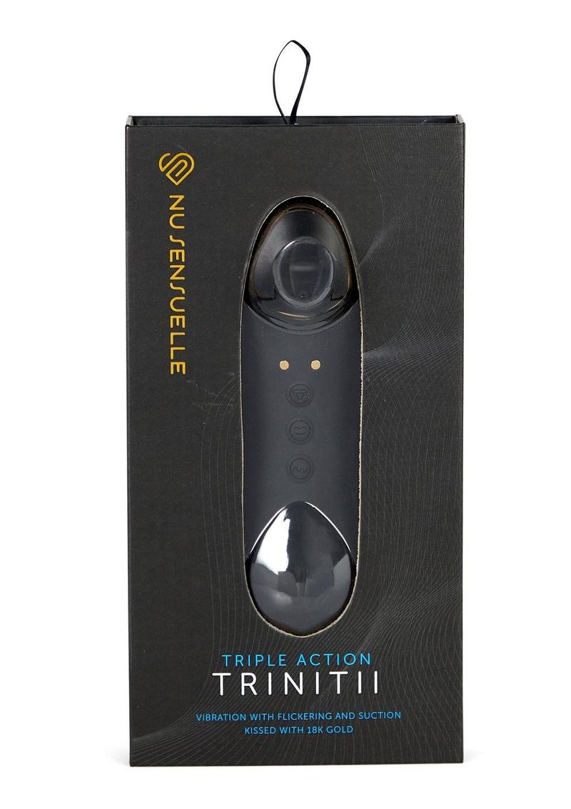 Nu Sensuelle Trinitii Triple Action Suction Flickering Tongue 18k - Pick Your Color