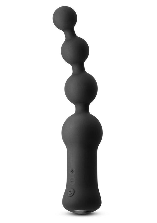 NS Novelties Renegade Quad Rechargeable Silicone Anal Beads - Black - CLEARANCE