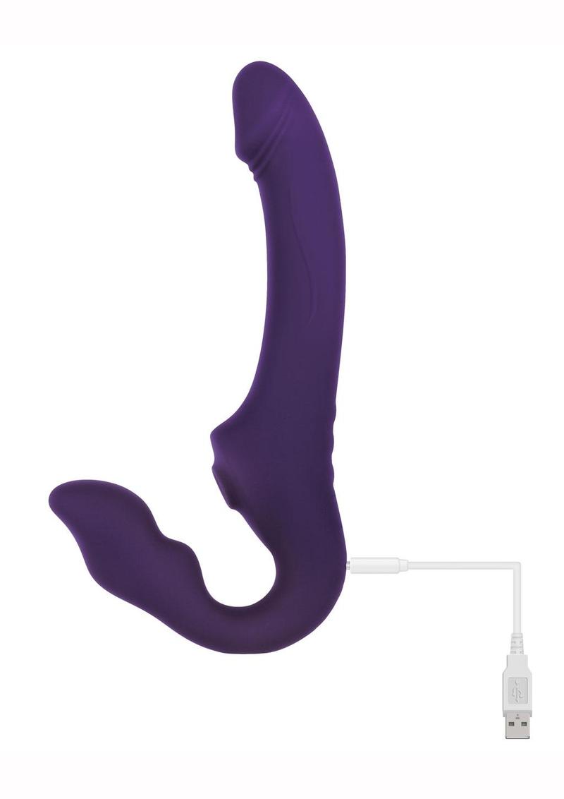 Evolved Novelties 2 Become 1 Strapless Strap On - Purple
