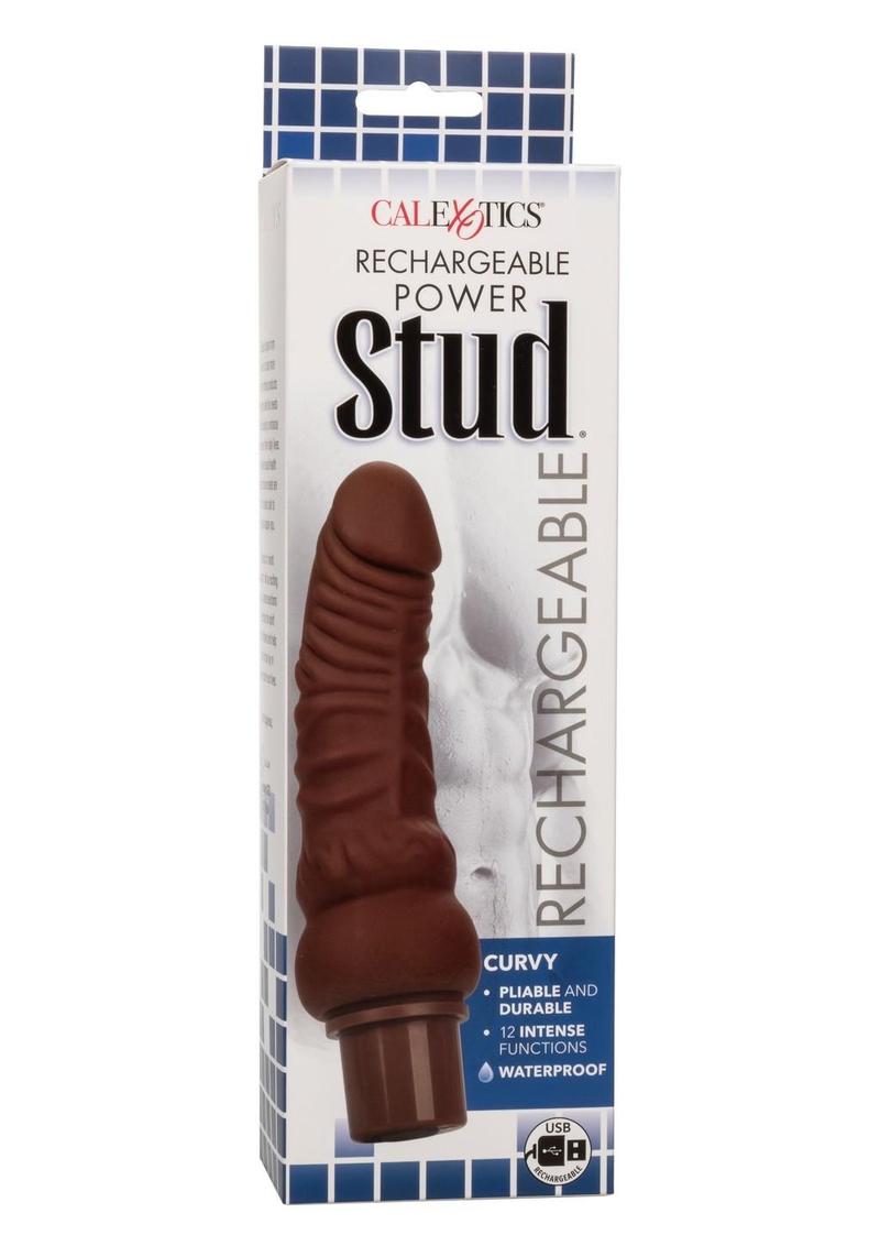 Rechargeable Power Stud Curvy Vibrating Dong - Pick Your Color CLEARANCE