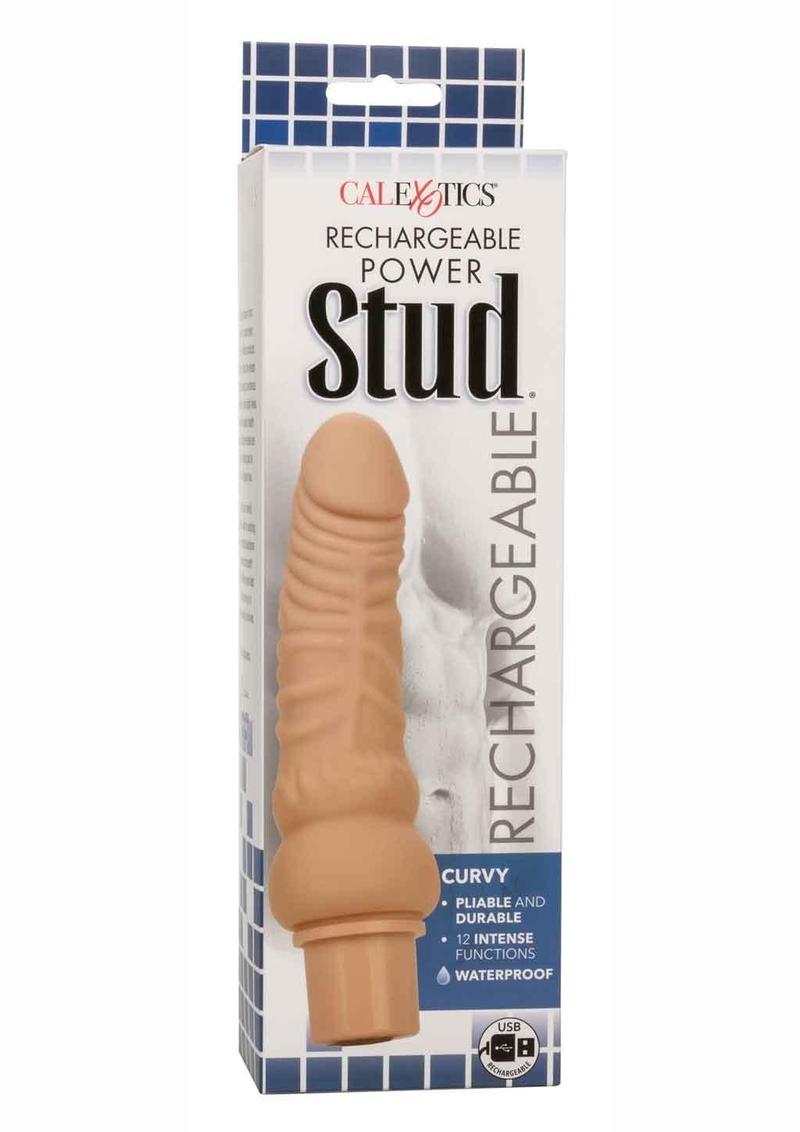 Rechargeable Power Stud Curvy Vibrating Dong - Pick Your Color CLEARANCE