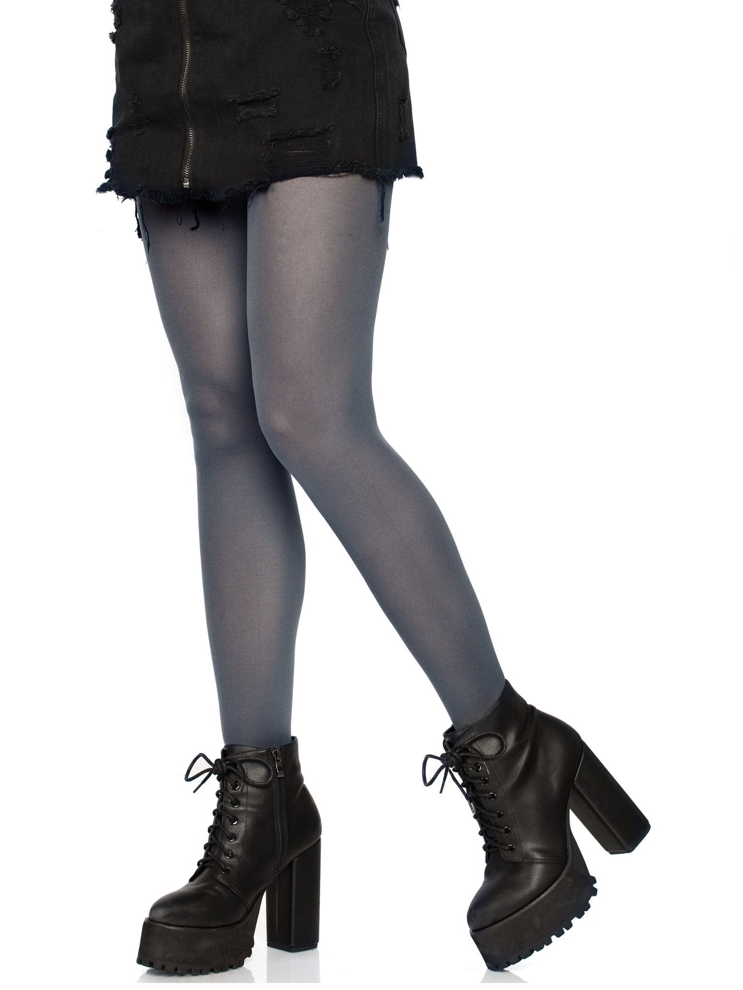 Leg Avenue Ari Nylon Tights 7300 - One Size - Black, White, or Grey