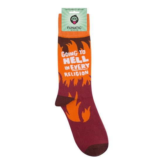 Funatic Going To Hell in Every Religion Socks - Unisex One Size