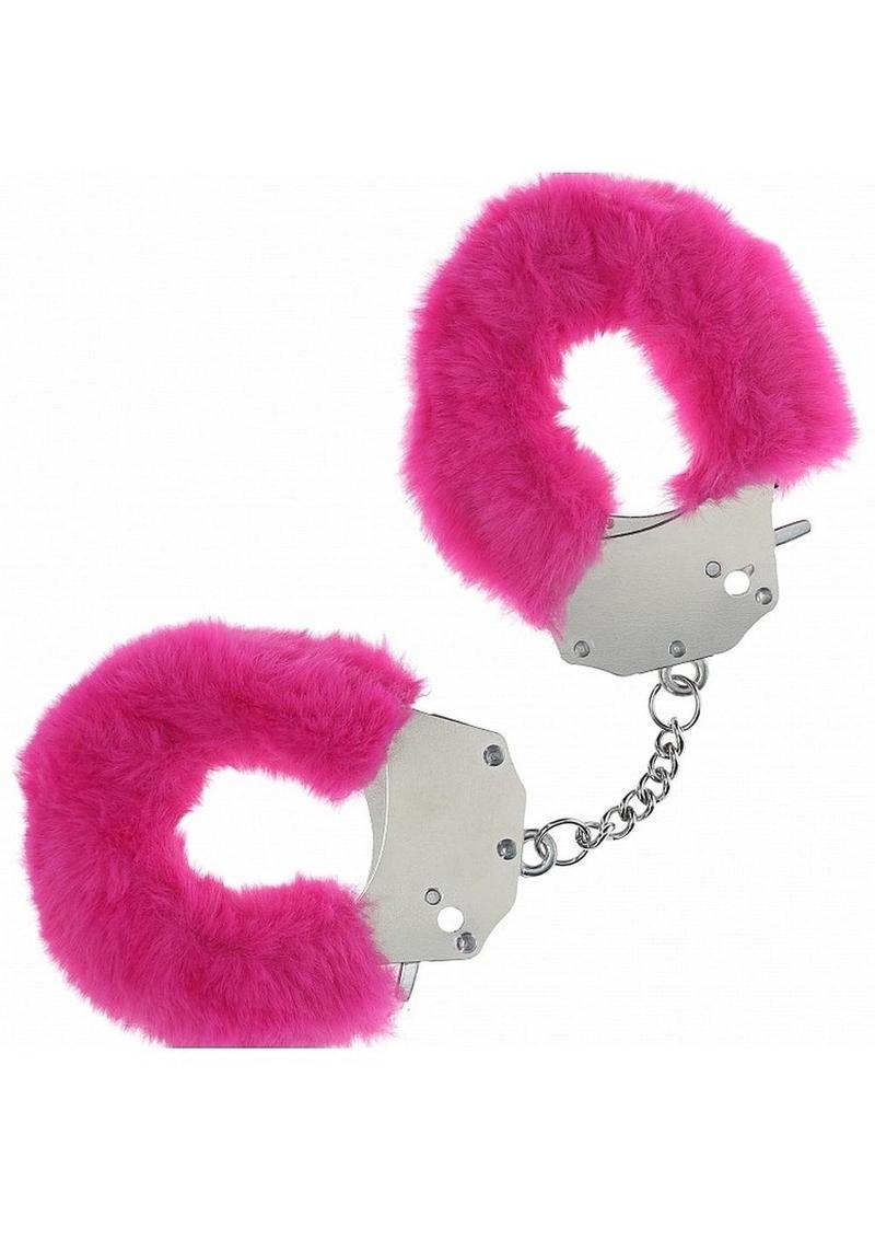 Ouch! Heavy-Duty Fluffy Furry Handcuffs - Pink