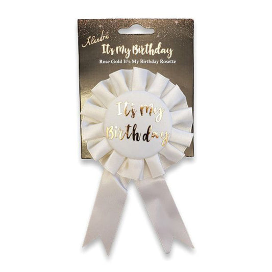 It's My Birthday Badge Rose Gold