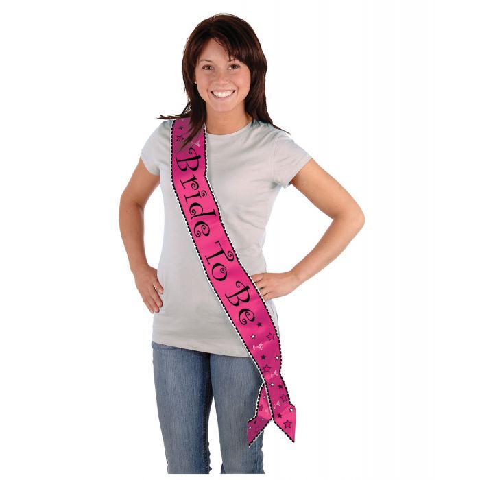 Bride To Be Satin Sash - Hot Pink