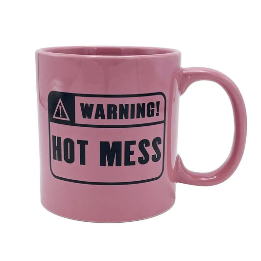 Attitude Mug Warning Hot Mess 22oz