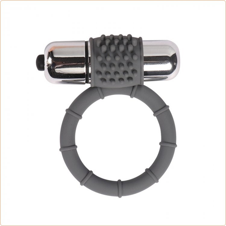 J's Playhosue® Playhouse Rings Stay Slate Vibrating Silicone Ring