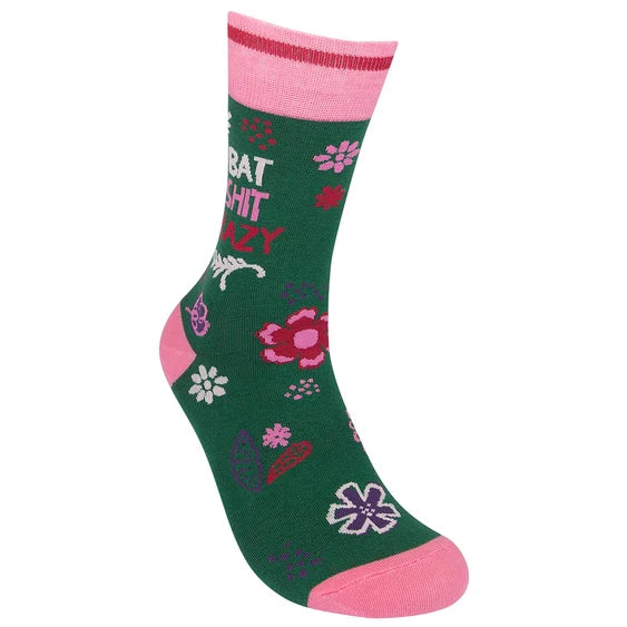 Funatic Bat Shit Crazy Socks - Unisex One Size