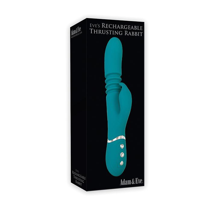 Eve's Rechargeable Silicone Thrusting Rabbit Vibrator - Green - CLEARANCE