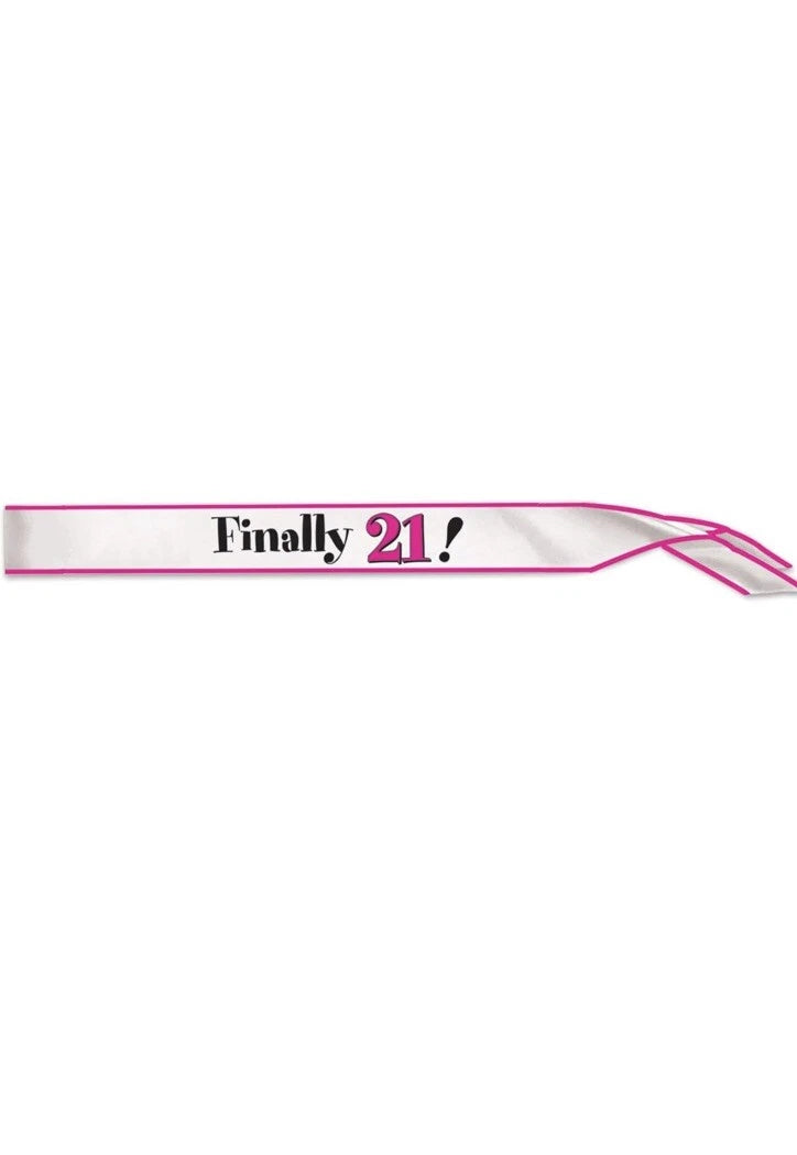 Finally 21! Satin Sash
