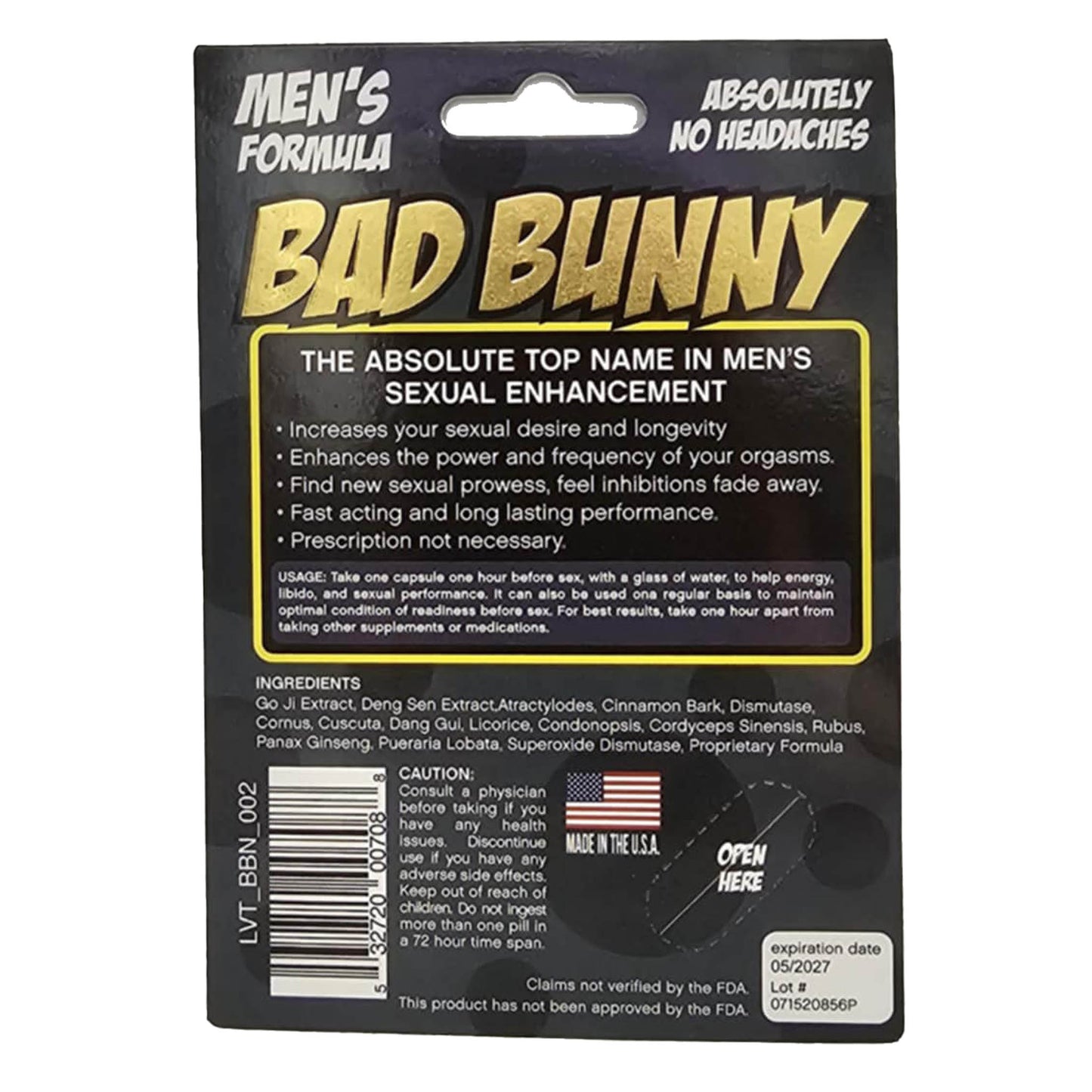 His Bad Bunny Yellow Cap