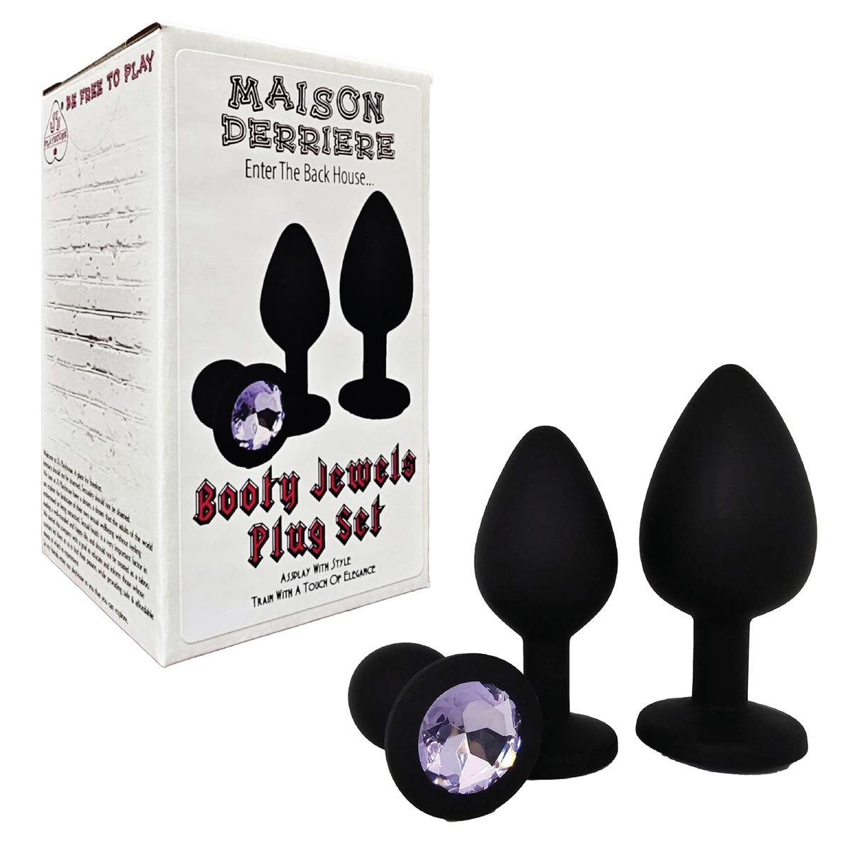 Maison Derriere Booty Jewels Jeweled Butt Plug Set - Light Purple