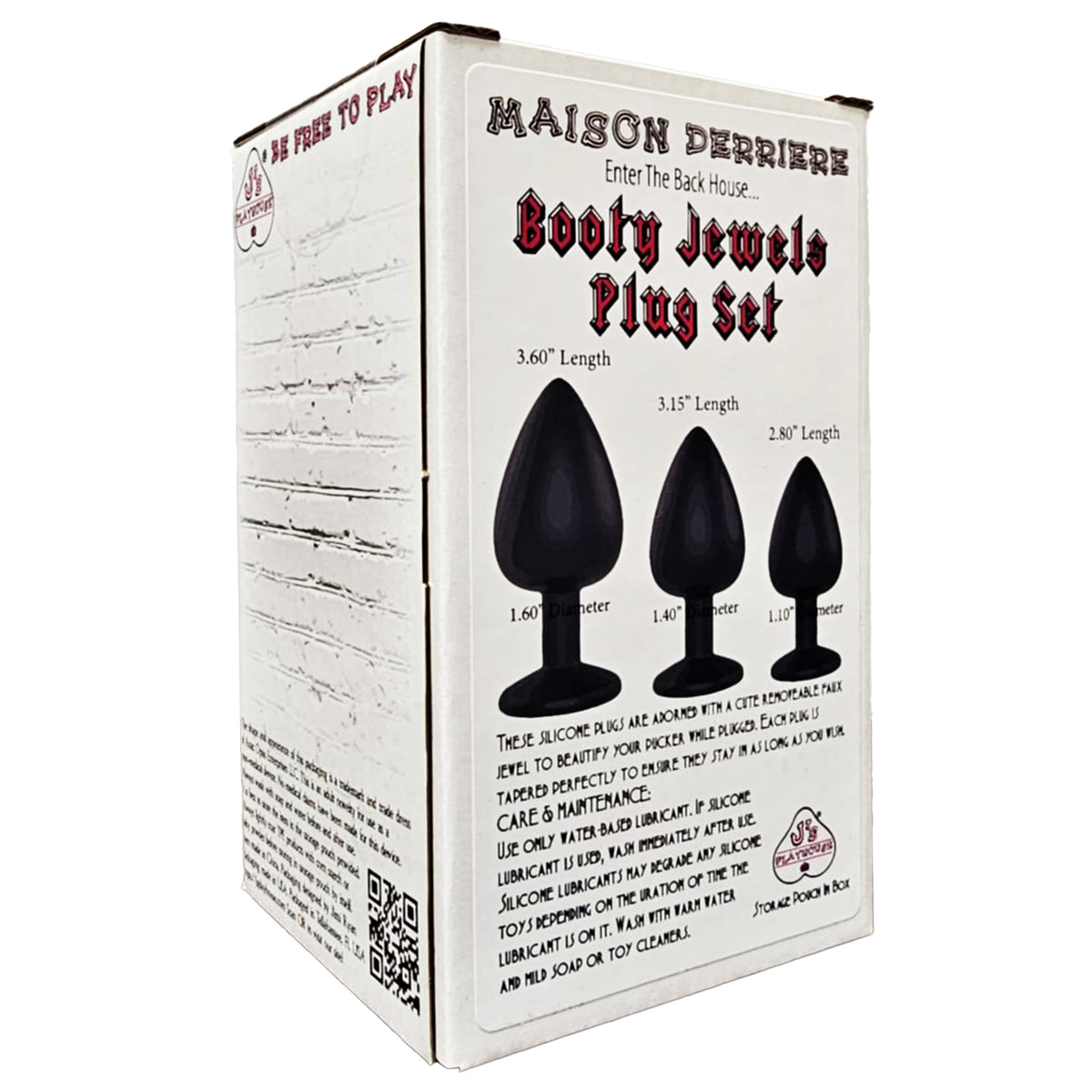 Maison Derriere Booty Jewels Jeweled Butt Plug Set - Hot Pink
